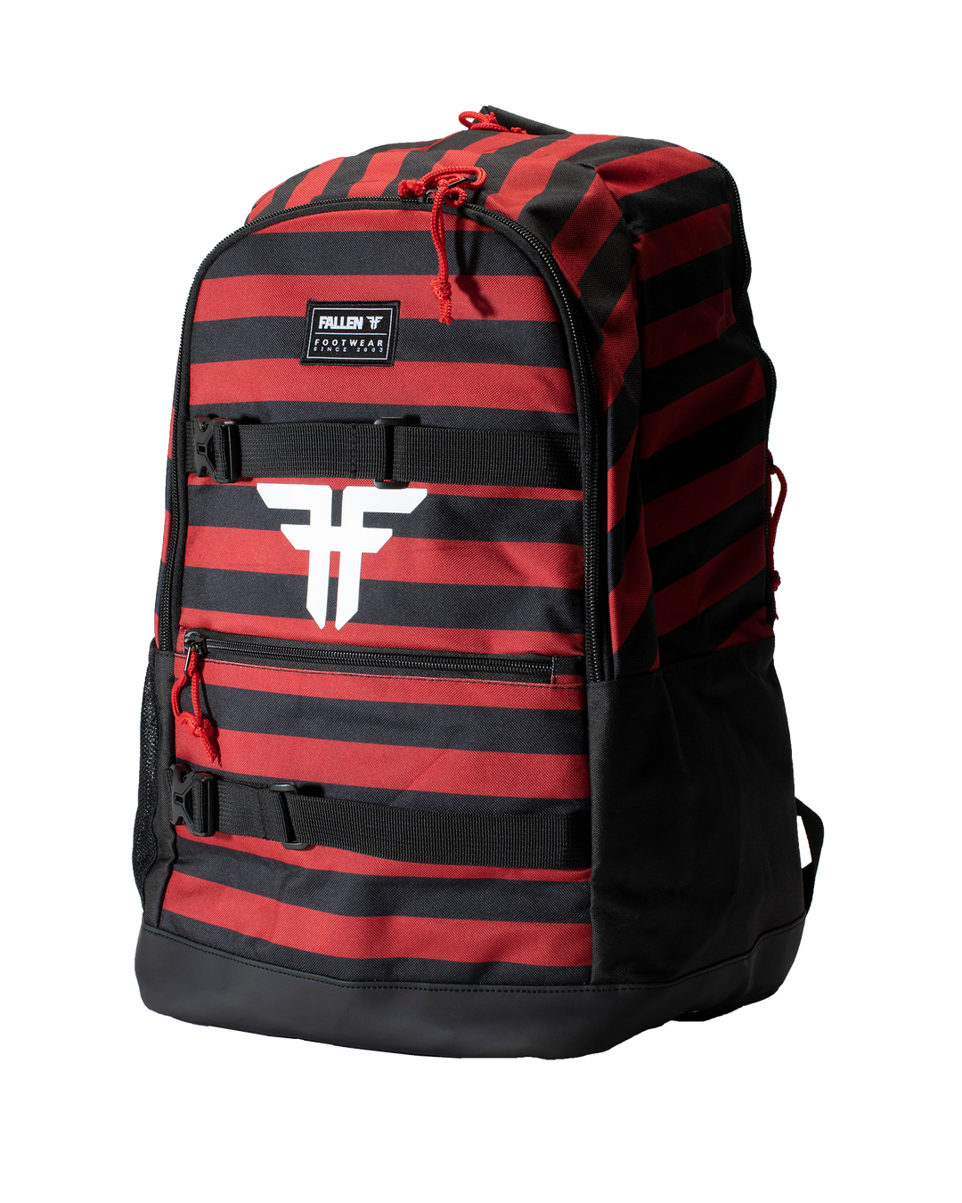 MELROSE BACKPACK STRIPES - BLACK / RED STRIPES