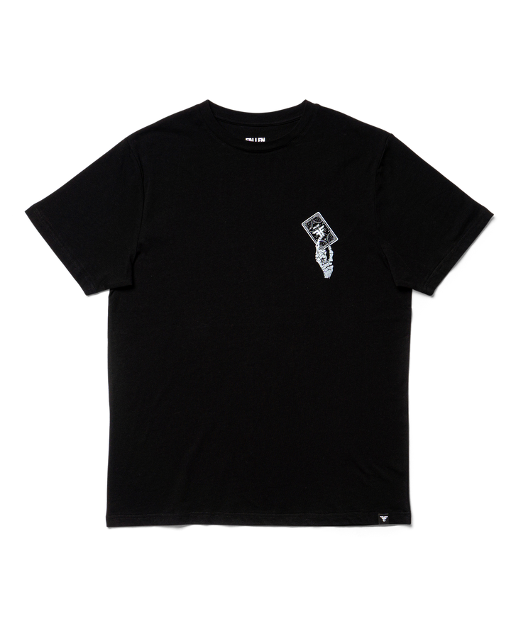 DEATH'S EMBRACE TEE - BLACK / WHITE