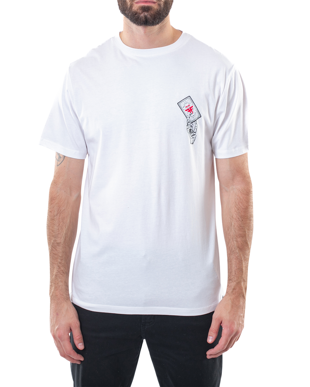 DEATH'S EMBRACE TEE - WHITE / RED