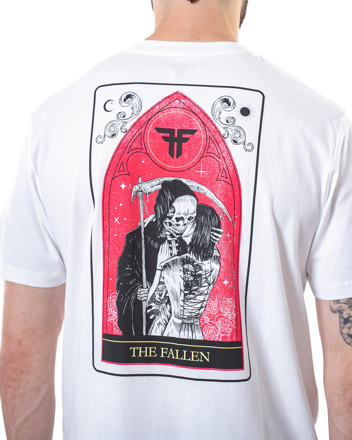 DEATH'S EMBRACE TEE - WHITE / RED