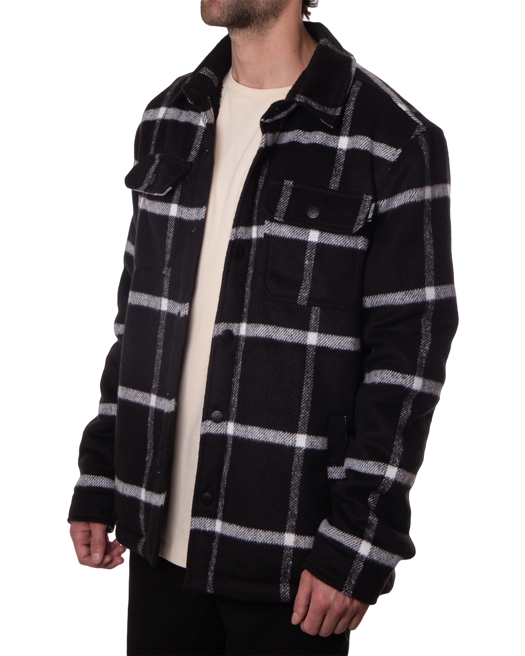 LAMB  JACKET - BLACK / WHITE