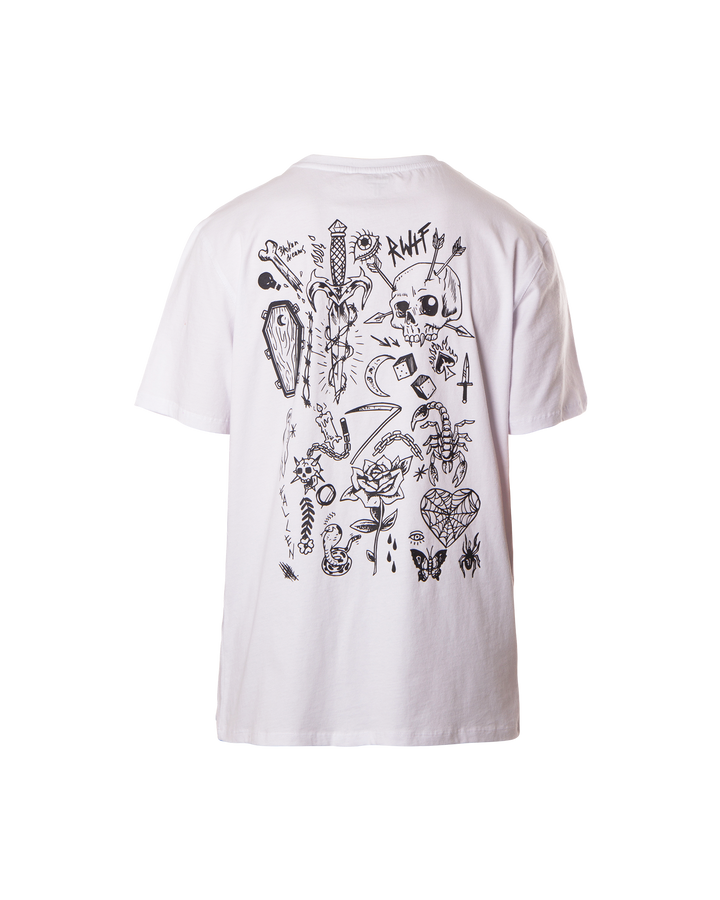 FLASH ART TEE - WHITE / BLACK