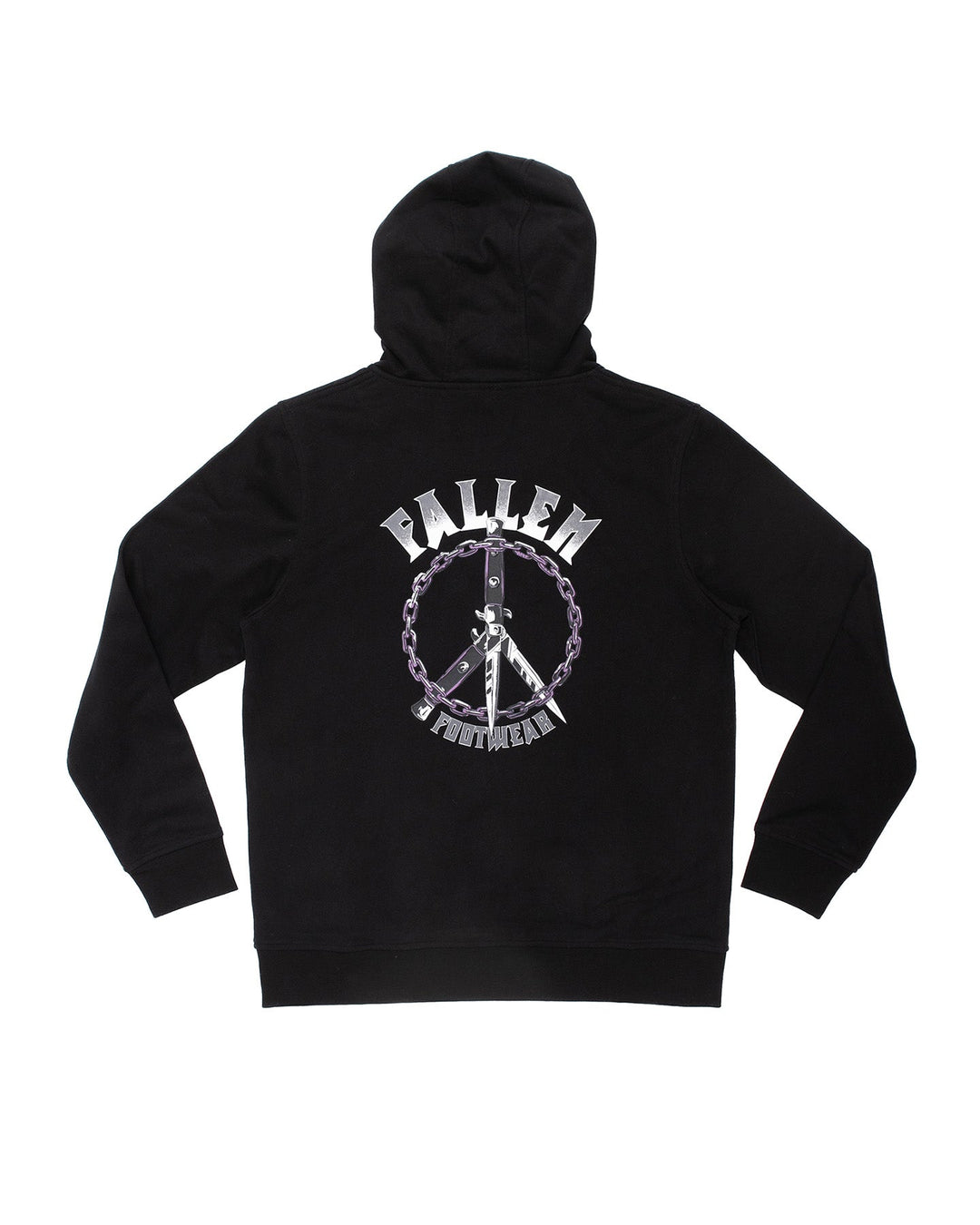 PEACE & WAR HOODIE - BLACK