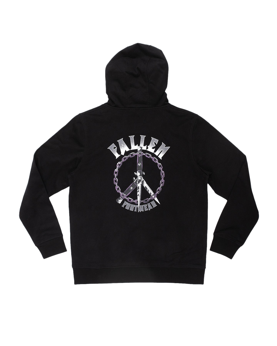 PEACE & WAR HOODIE - BLACK