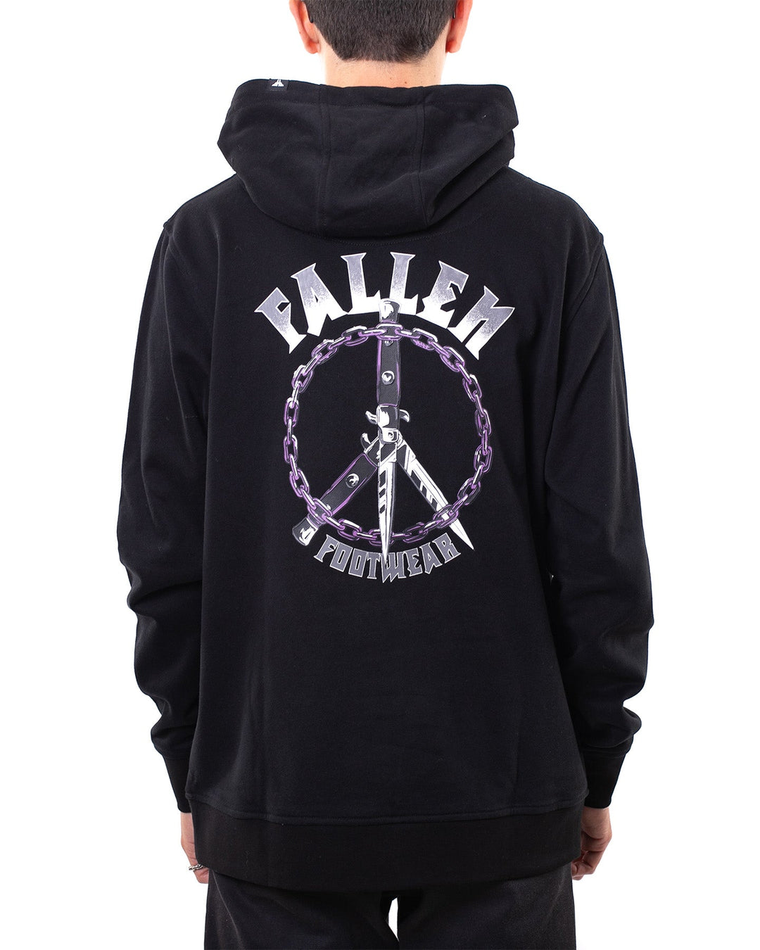 PEACE & WAR HOODIE - BLACK