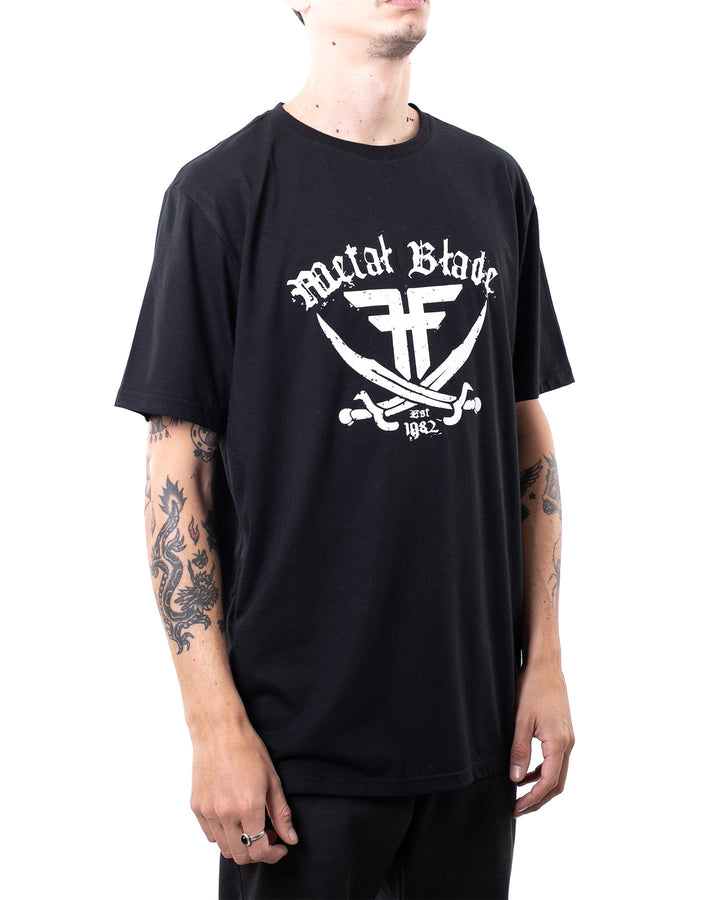 METAL BLADE PIRATE TEE - BLACK / WHITE