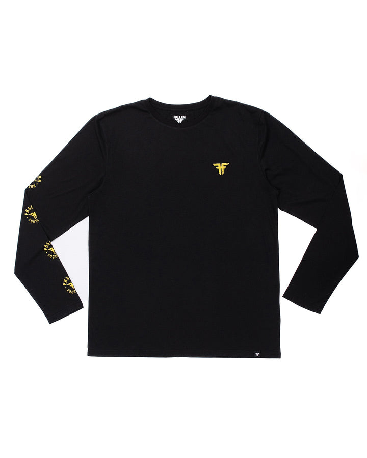 CIRCLE LOGO L/S TEE - BLACK / YELLOW