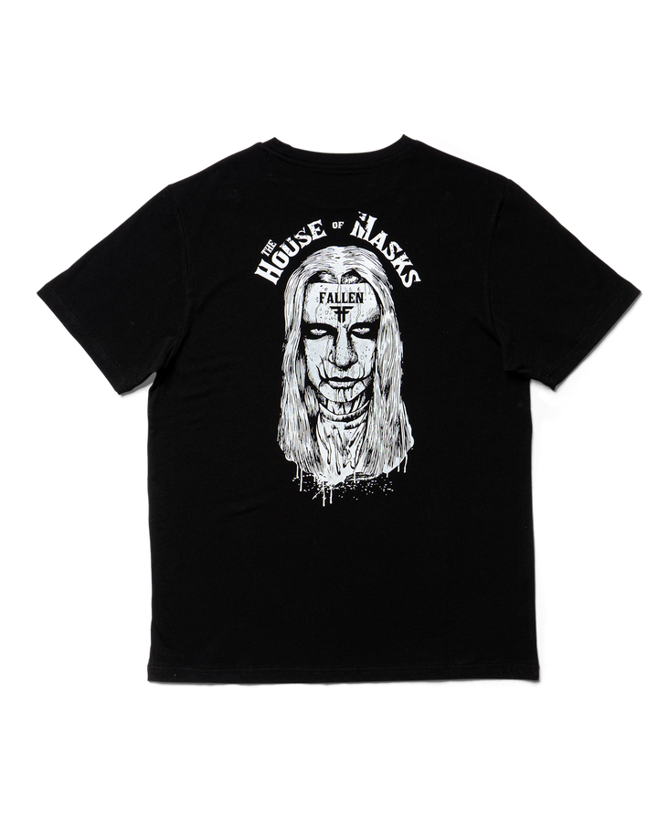 HOUSE OF MASKS TEE - BLACK / WHITE