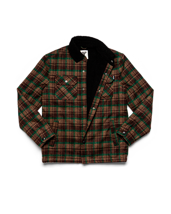 LAMB JACKET - BROWN / GREEN