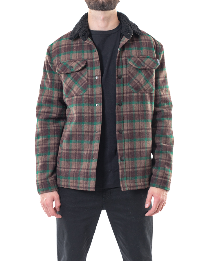 LAMB JACKET - BROWN / GREEN