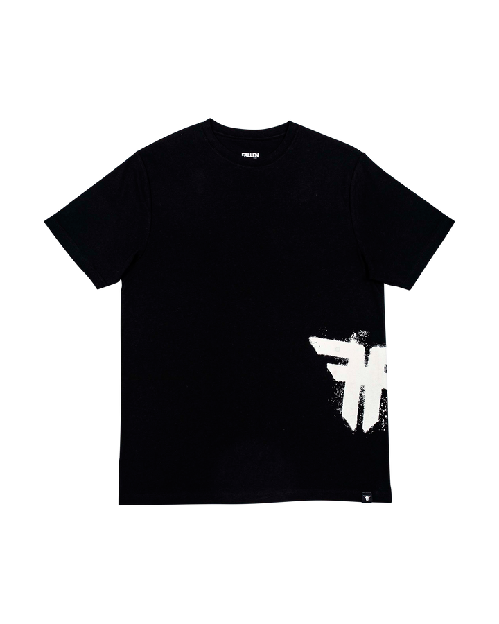 OVER SPRAY TEE - BLACK / WHITE